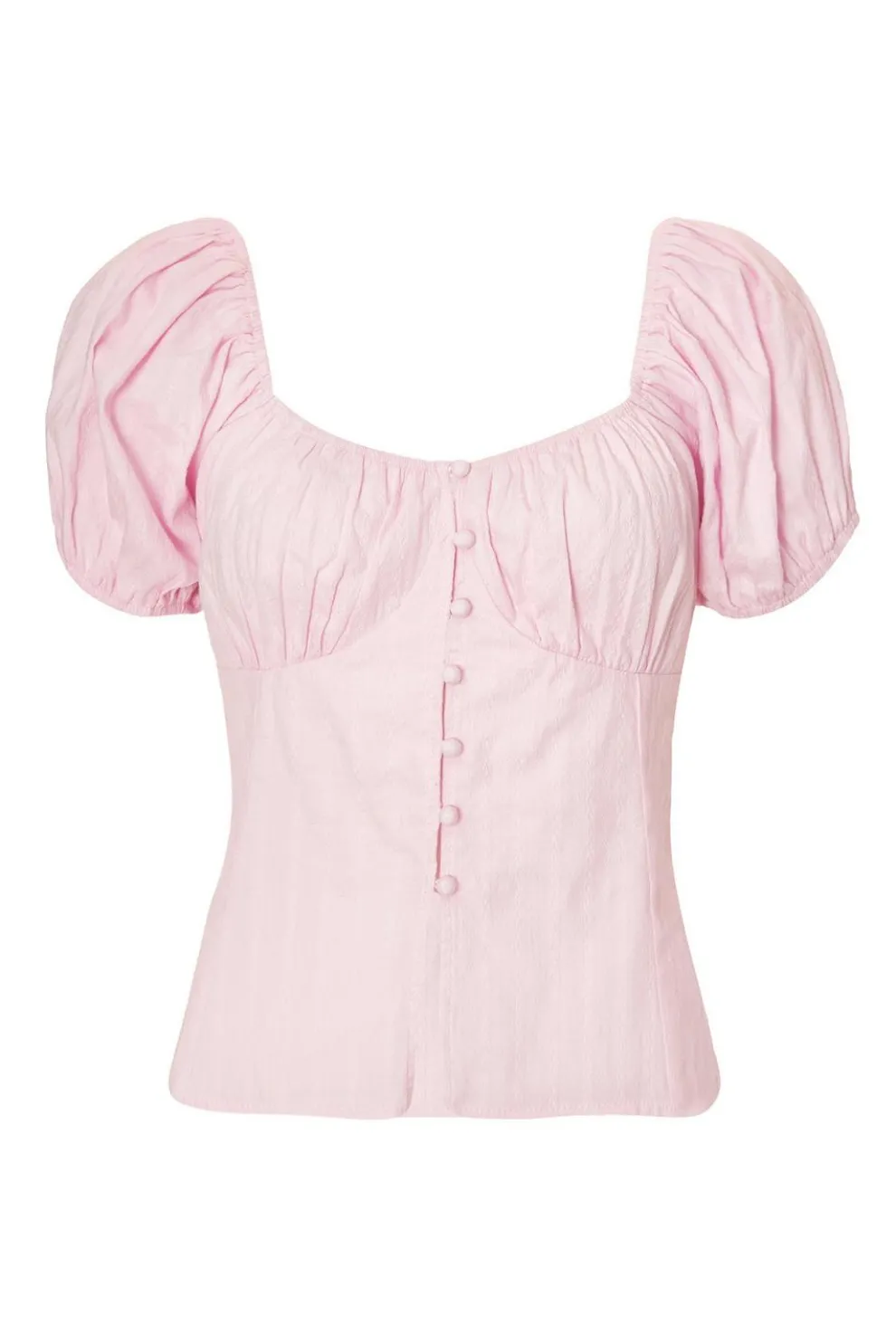 Baby Pink Button Front Top