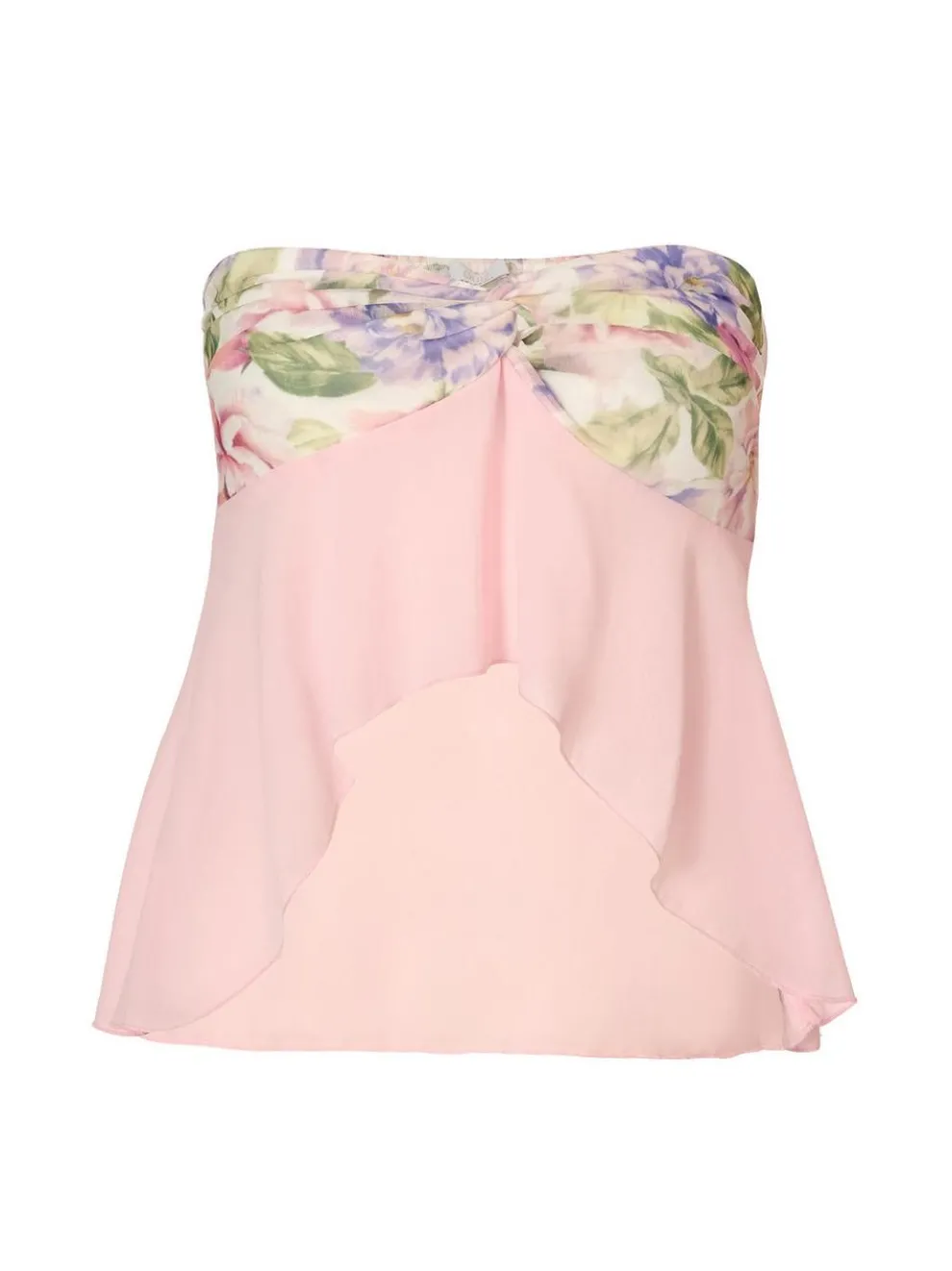 Baby Pink Floaty Bandeau Top