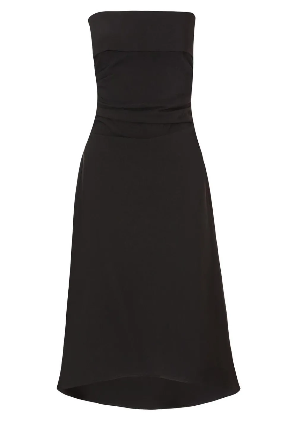 Black Bandeau Midi Dress