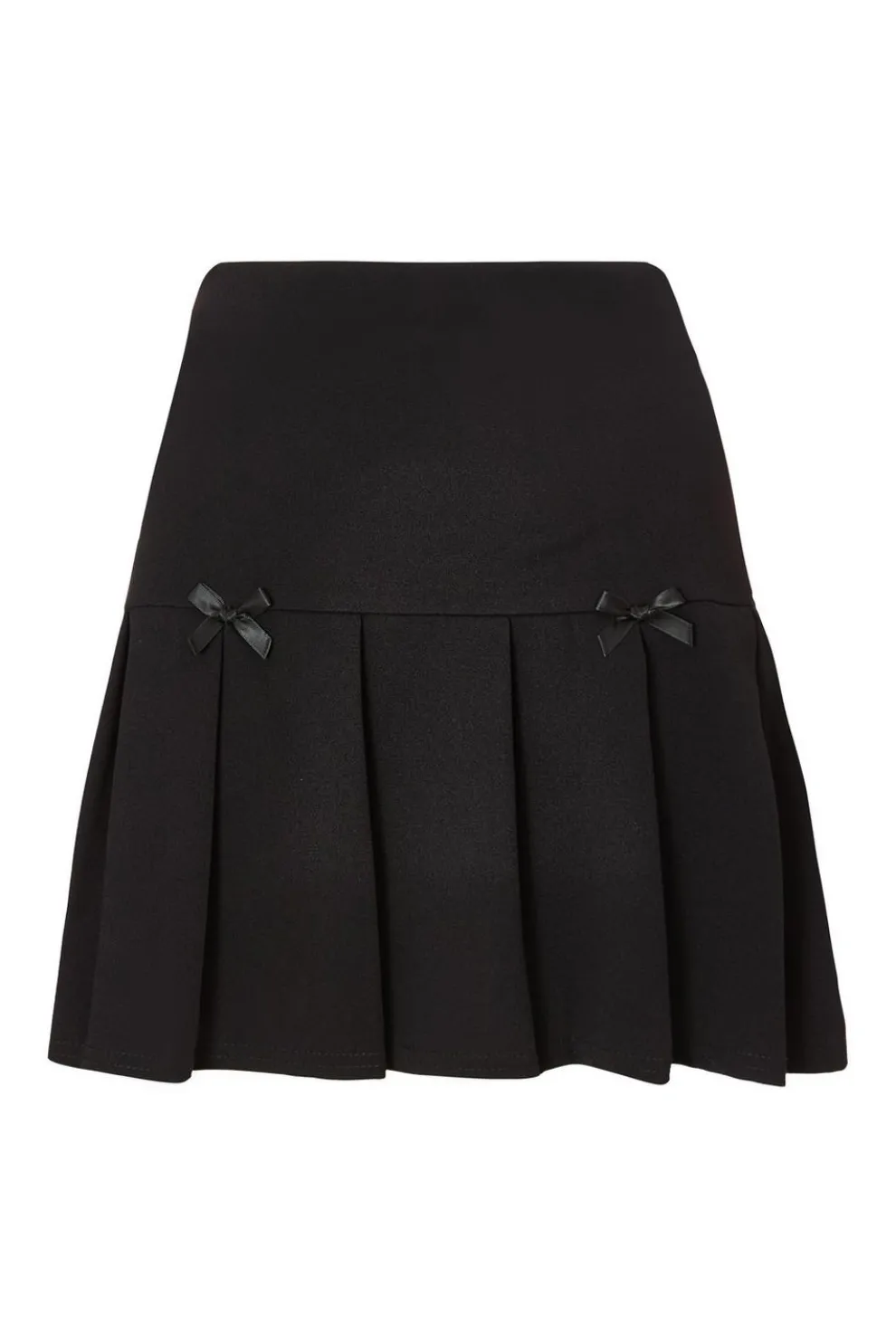 Black Bow detail Skater Skirt