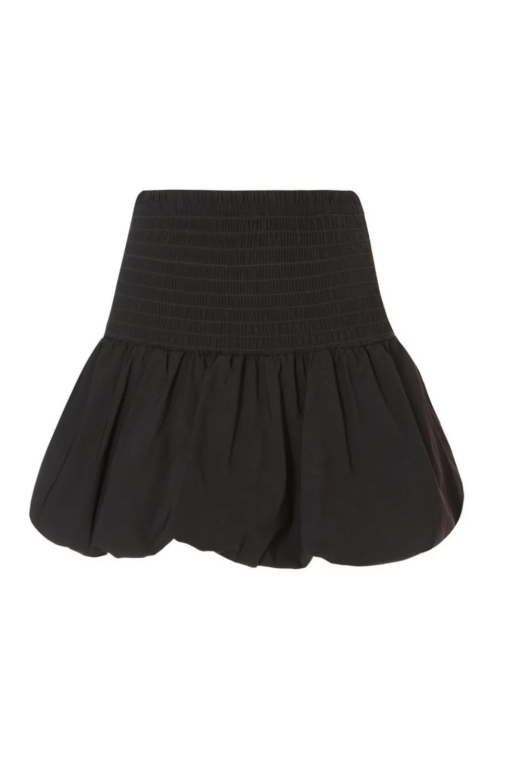 Black Bubble Hem Mini Skirt