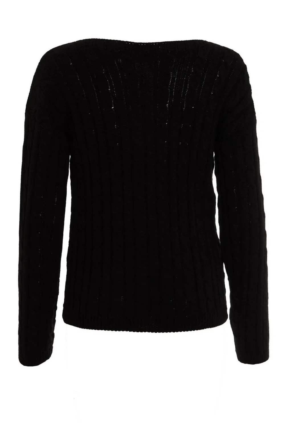 Black Cable Knit Jumper