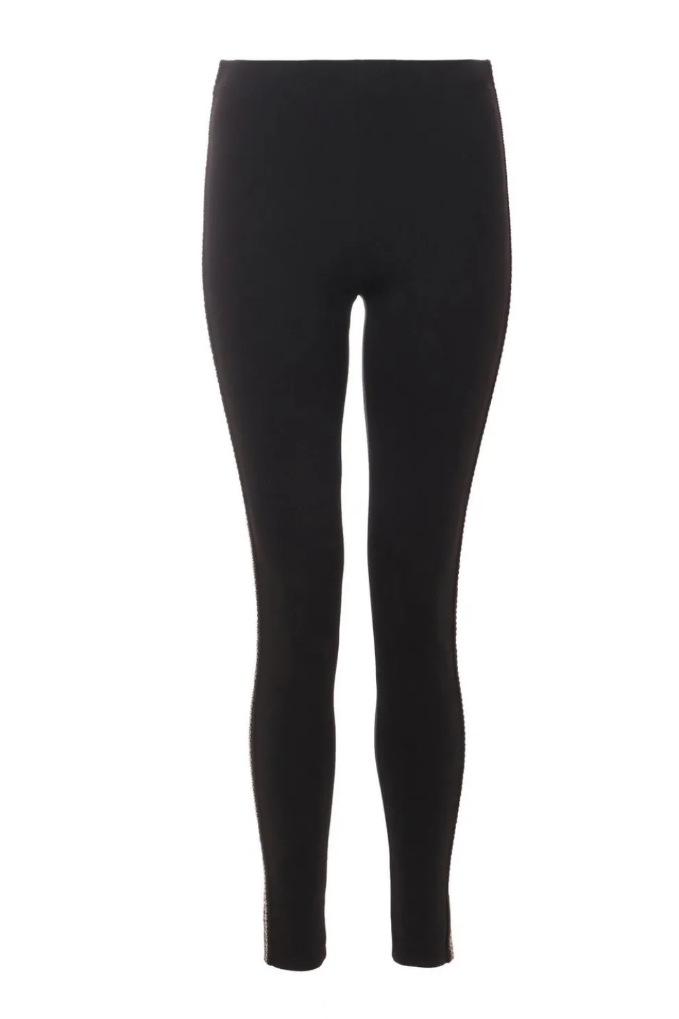 Black Chain Trim Leggings
