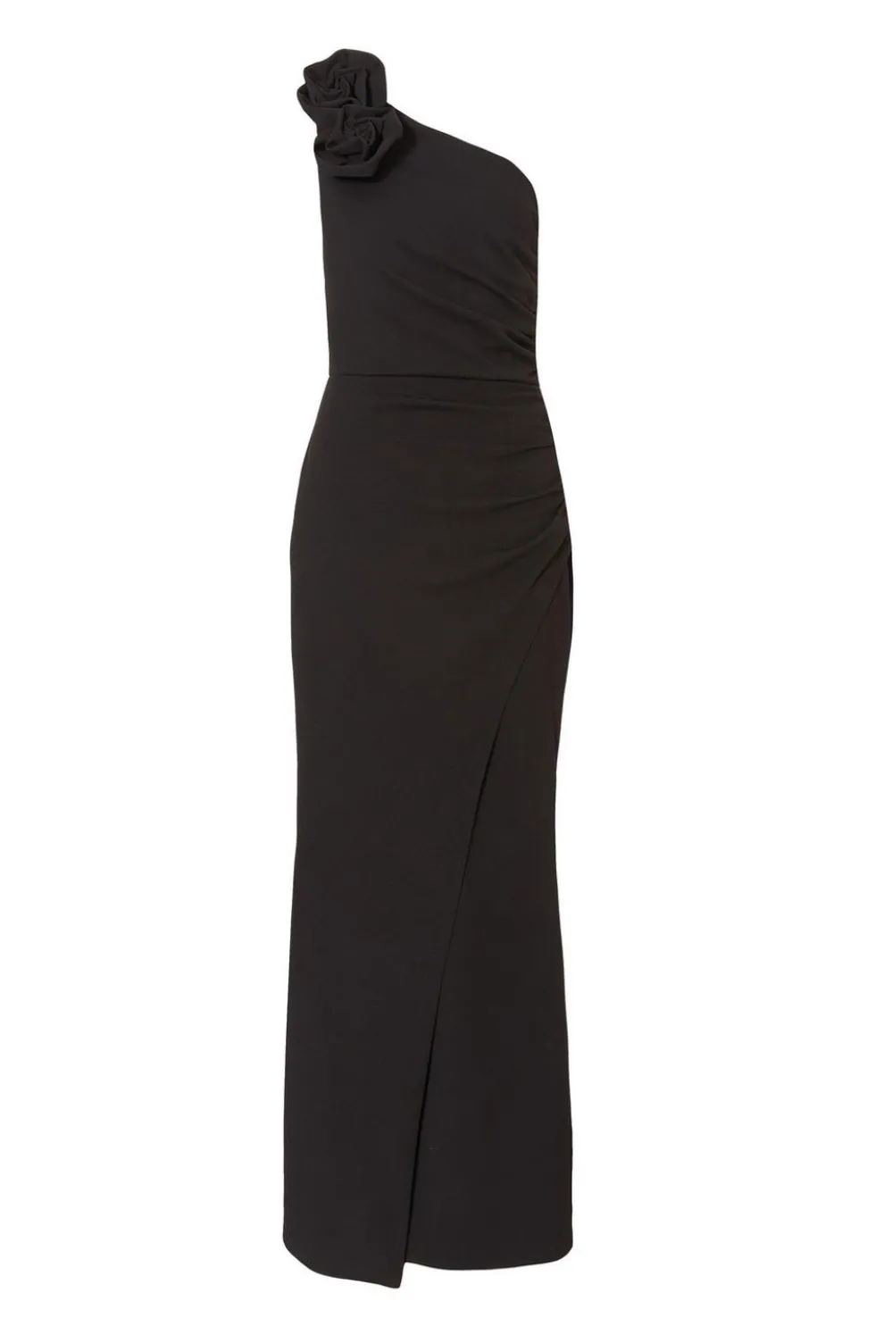 Black Corsage Maxi Dress