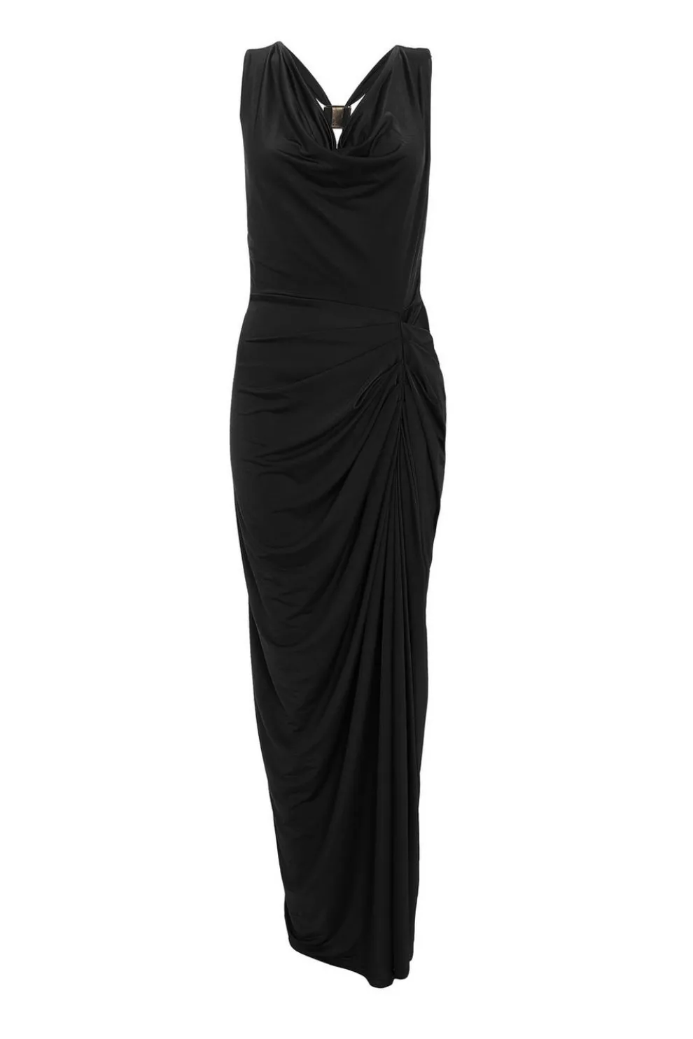 Black Cowl Neck Midaxi Dress