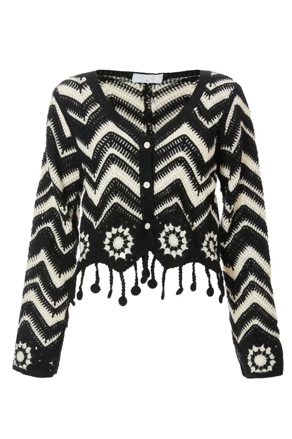 Black Crochet Knitted Top