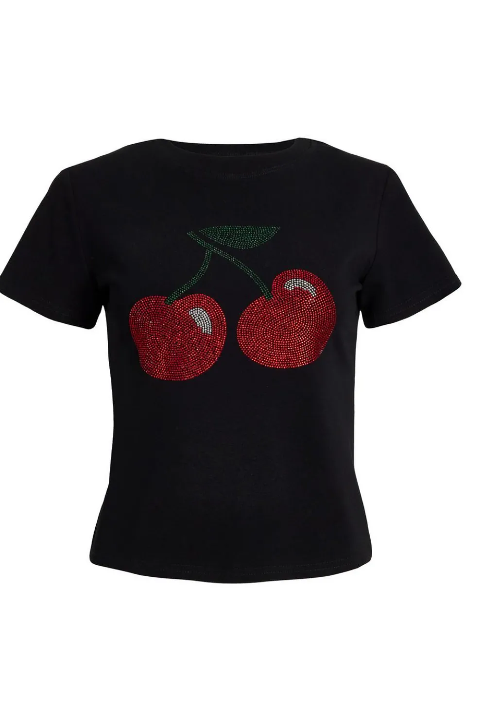 Black Diamante Cherry Top