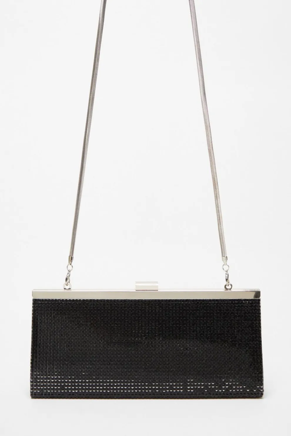 Black Diamante Clutch Bag