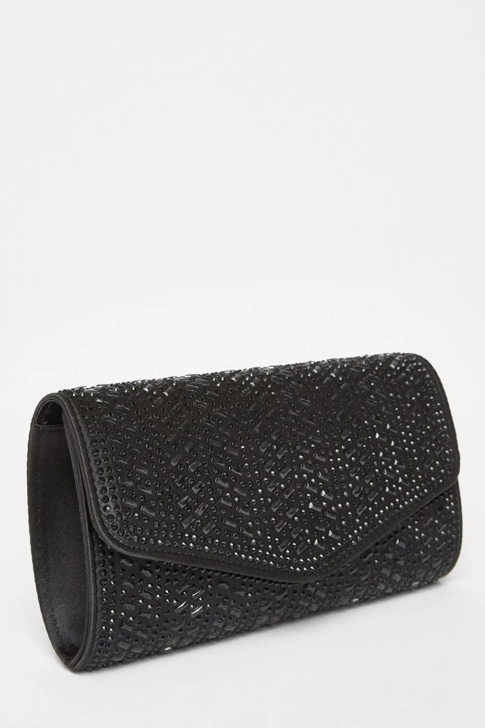 Black Diamante Clutch Bag