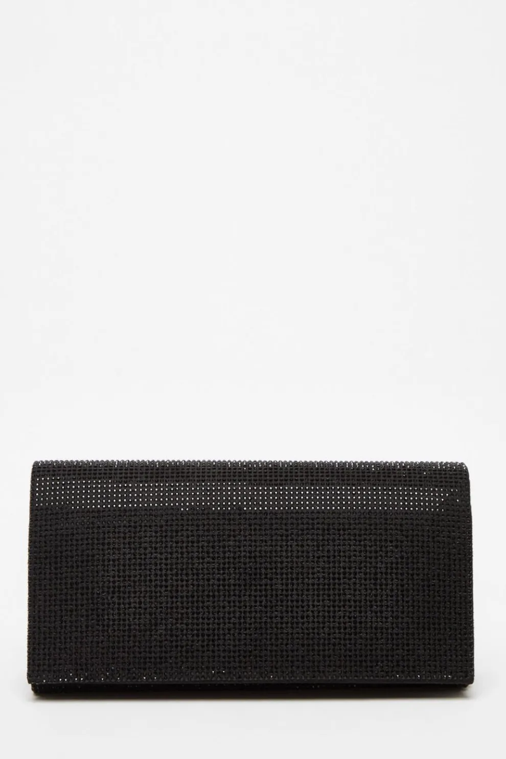 Black Diamante Embellished Clutch Bag