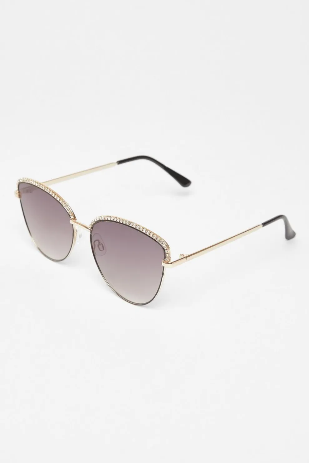 Black Diamante Trim Sunglasses