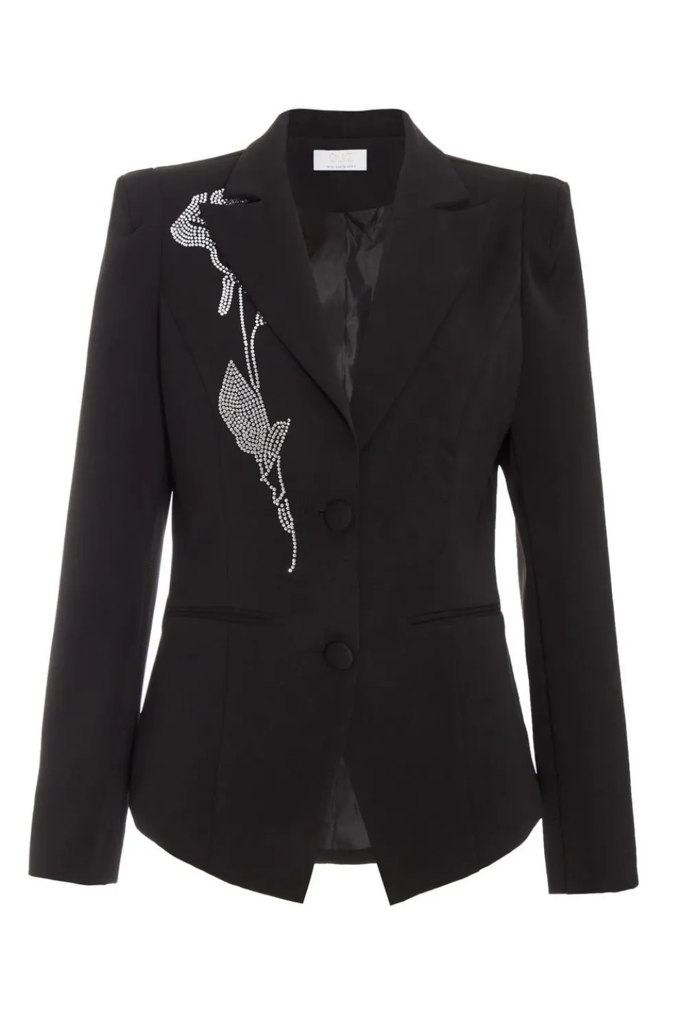 Black Embellished Tailored Blazer