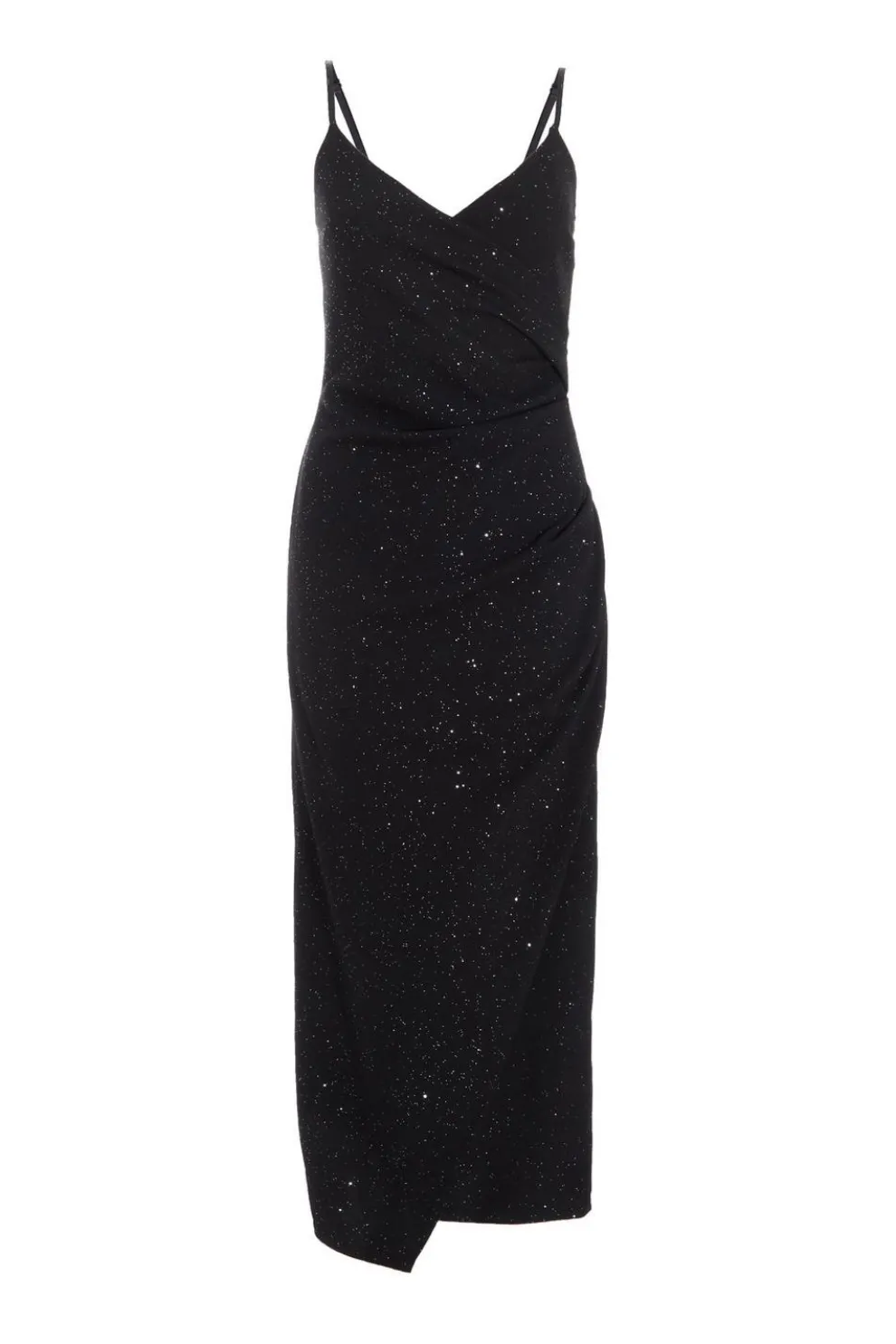 Black Glitter Midaxi Dress