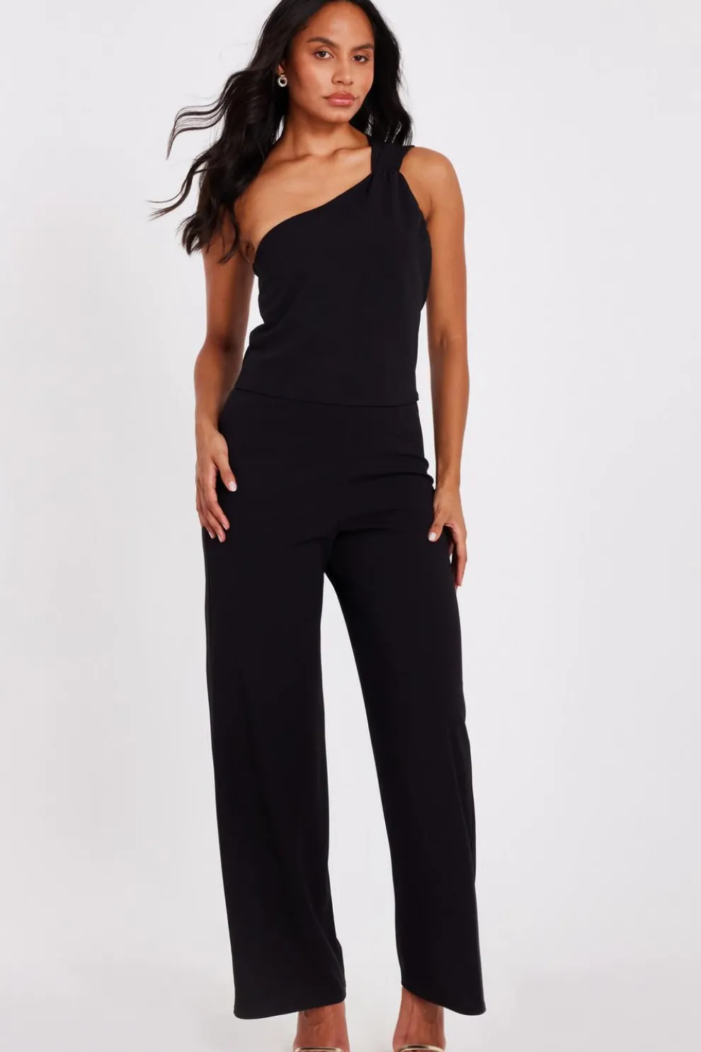 Black Knot Detail Jumpsuit