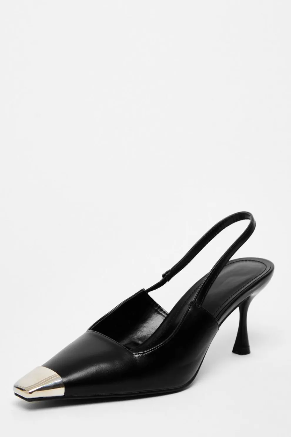 Black Patent Court Heel