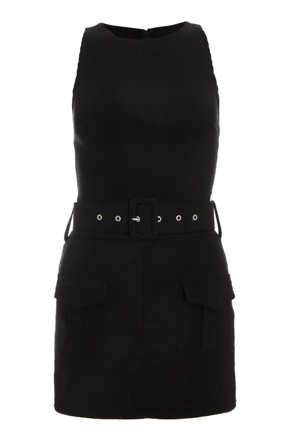 Black Pleated Skort Playsuit