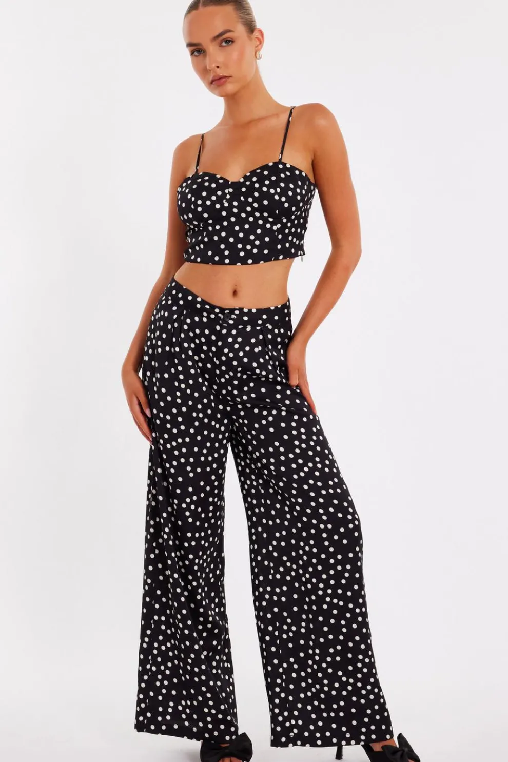 Black Polka Dot Trousers