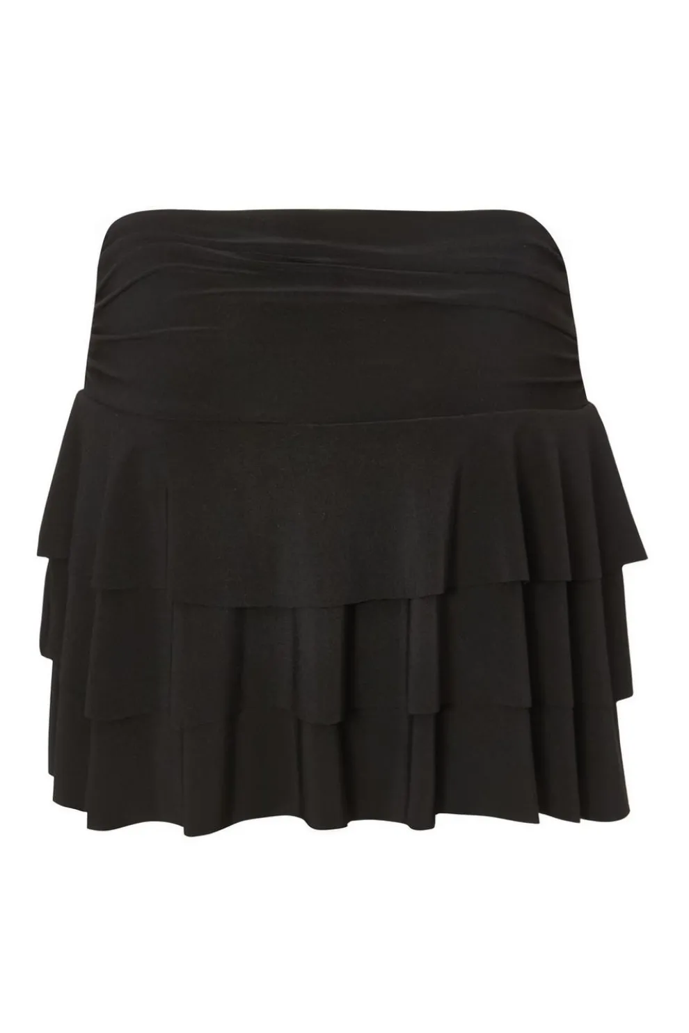 Black Ruffle Tiered Skort