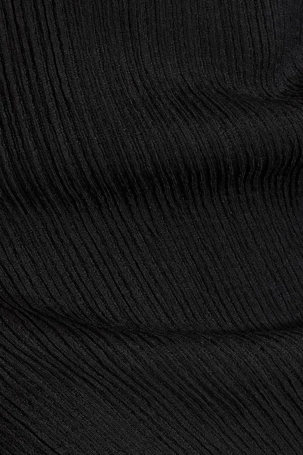 Black Textured Bandeau Top