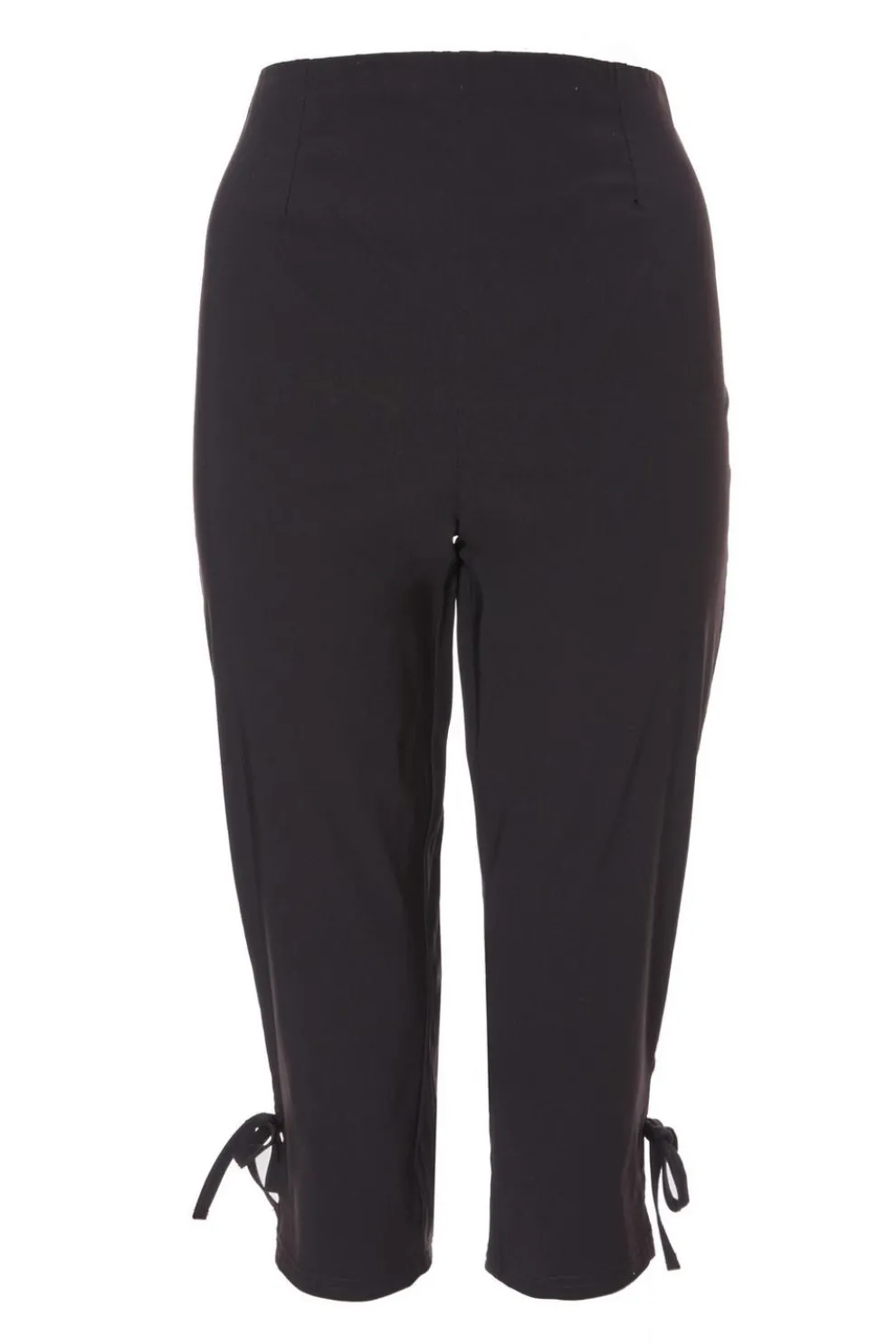 Black Tie Detail Capri Trousers