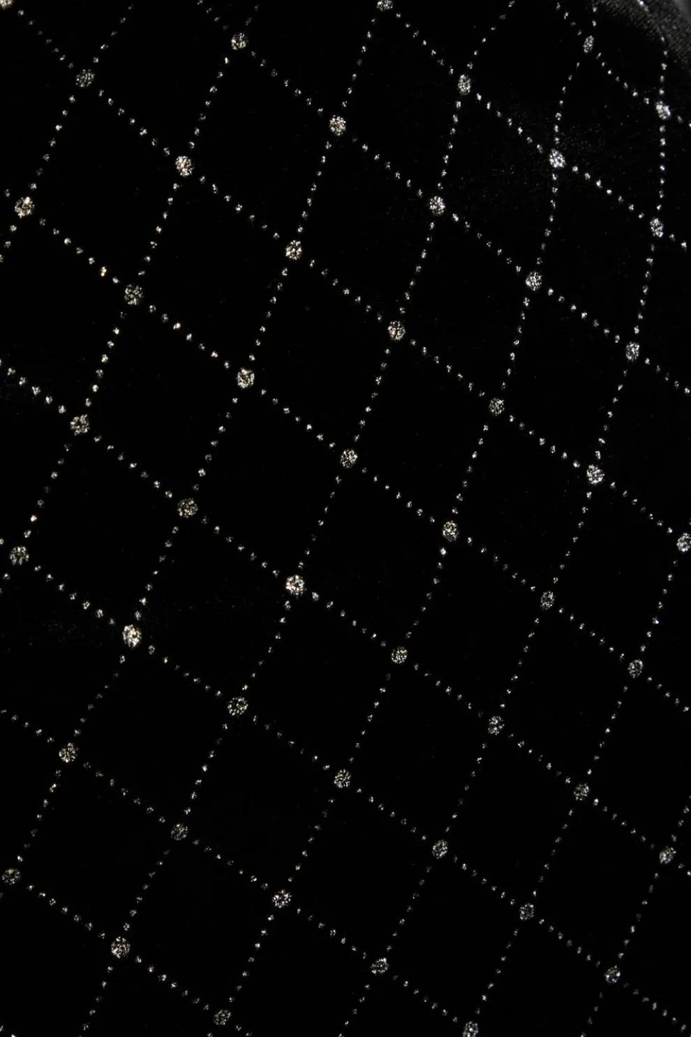 Black Velvet Diamante Mini Dress