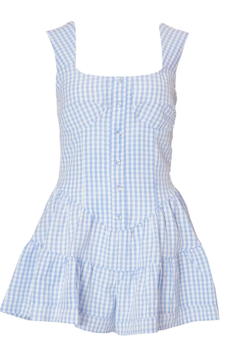 Blue Gingham Playsuit