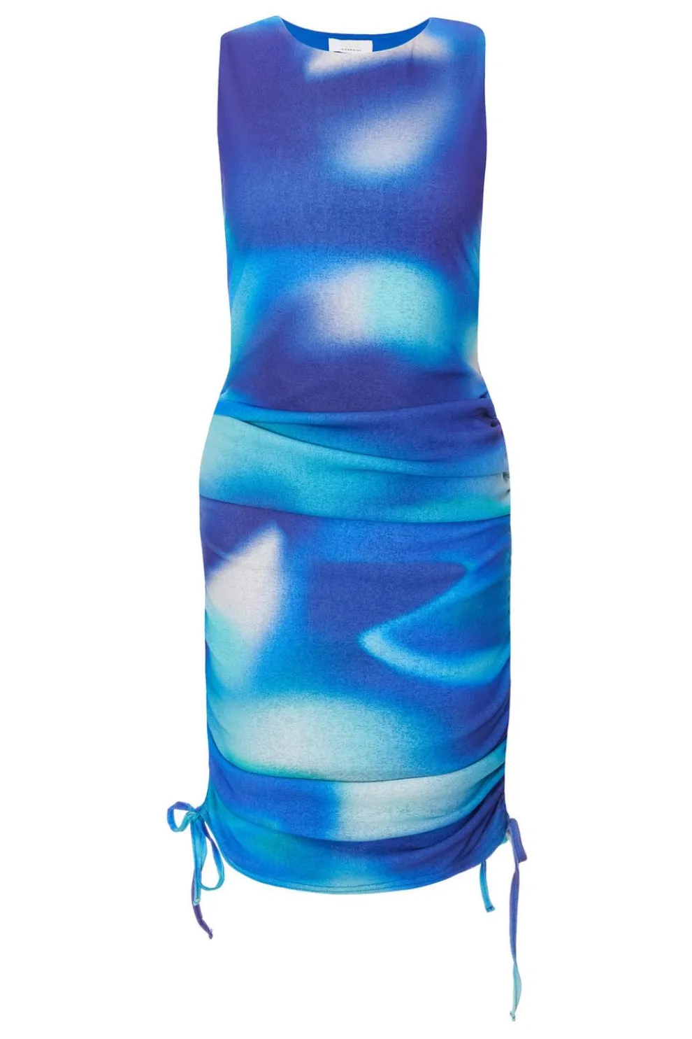 Blue Tie Side Mini Dress