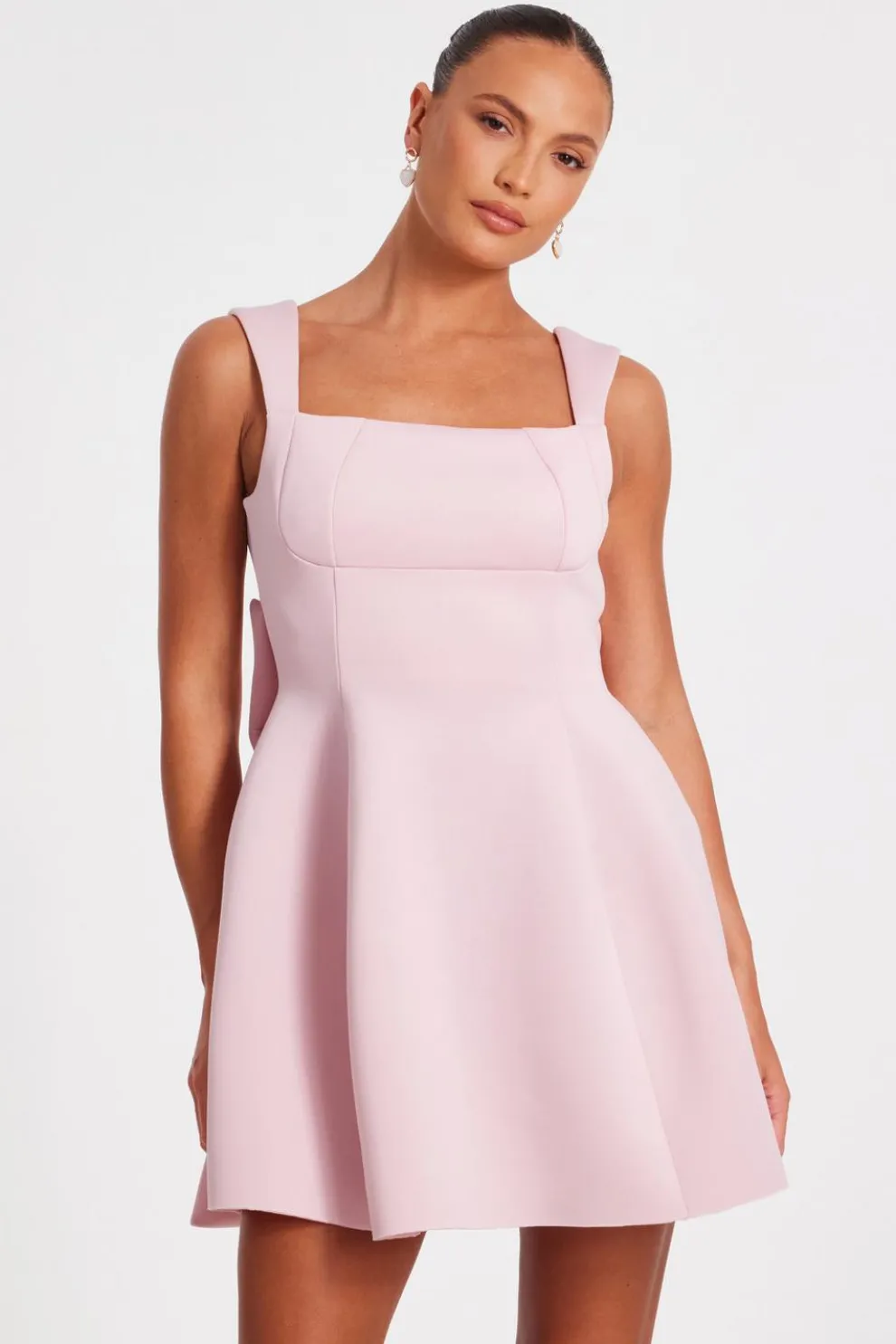 Blush Bow Skater Dress