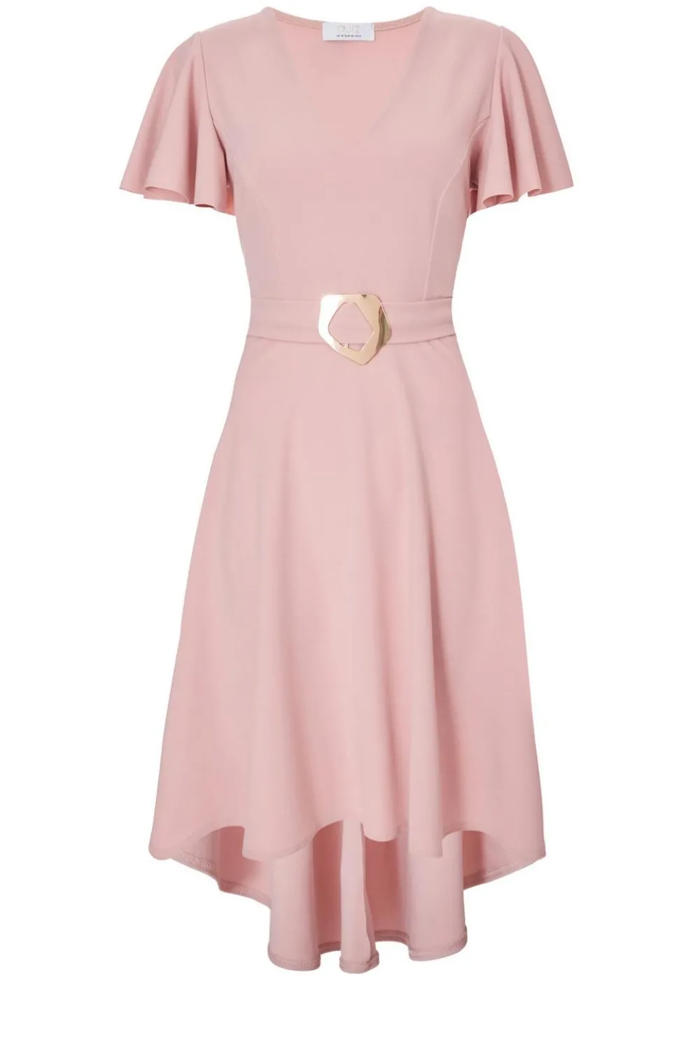 Blush Dip Hem Midi Dress