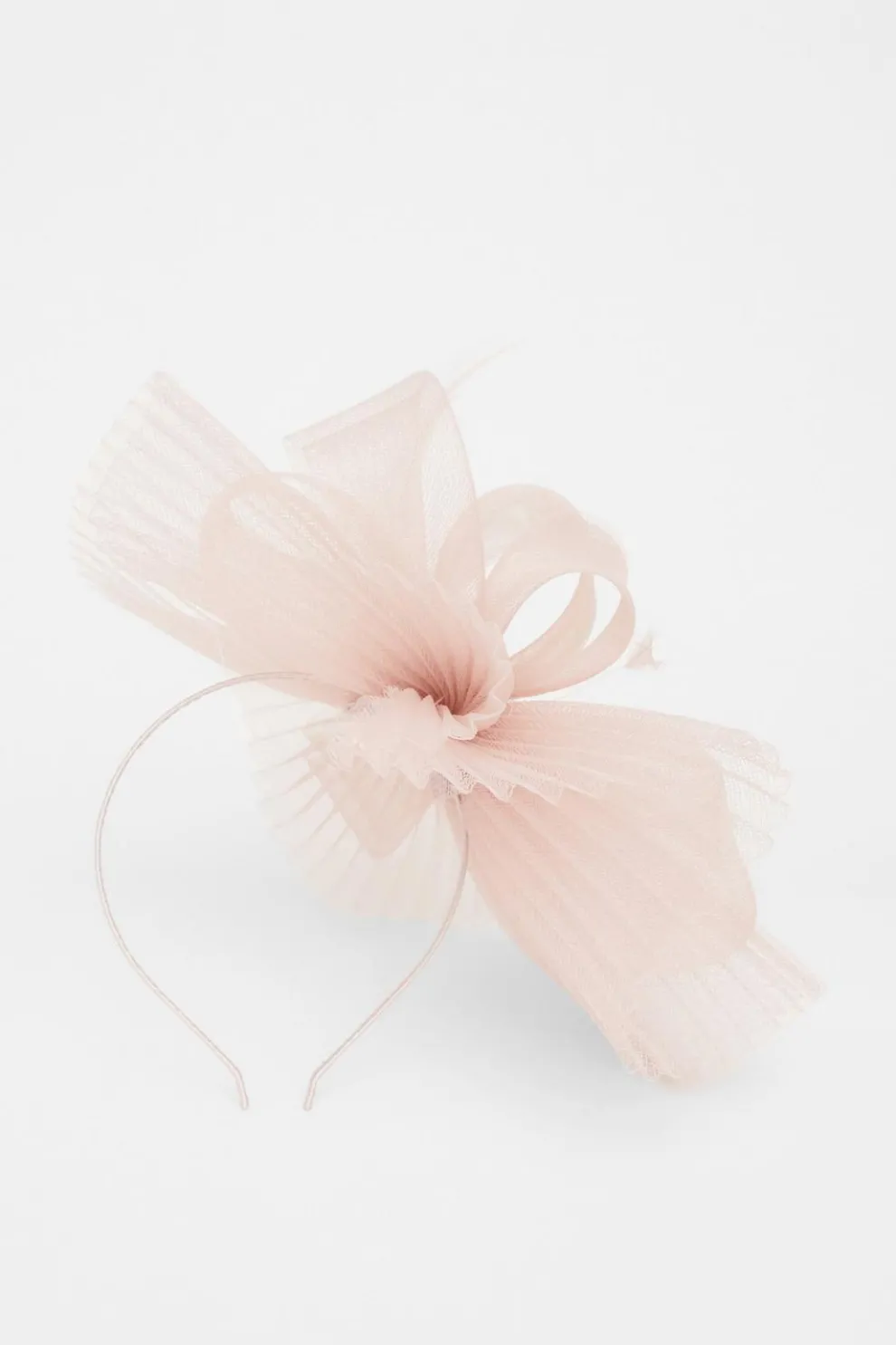 Blush Pleated Headband Fascinator