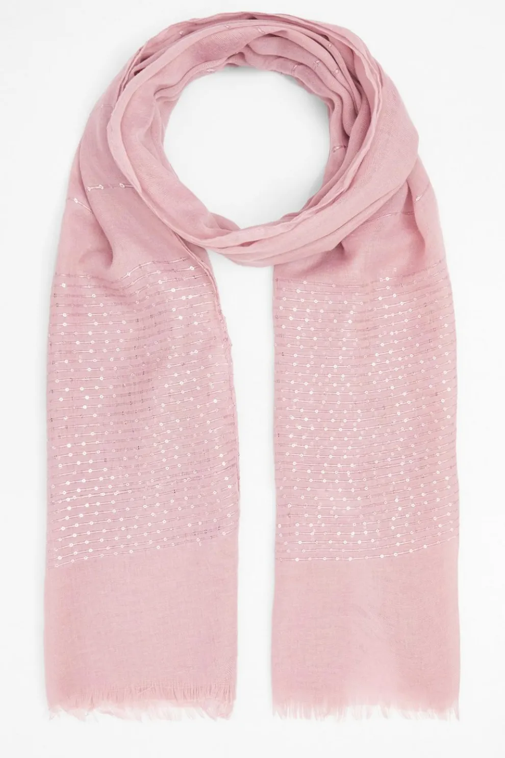 Blush Sequin Scarf