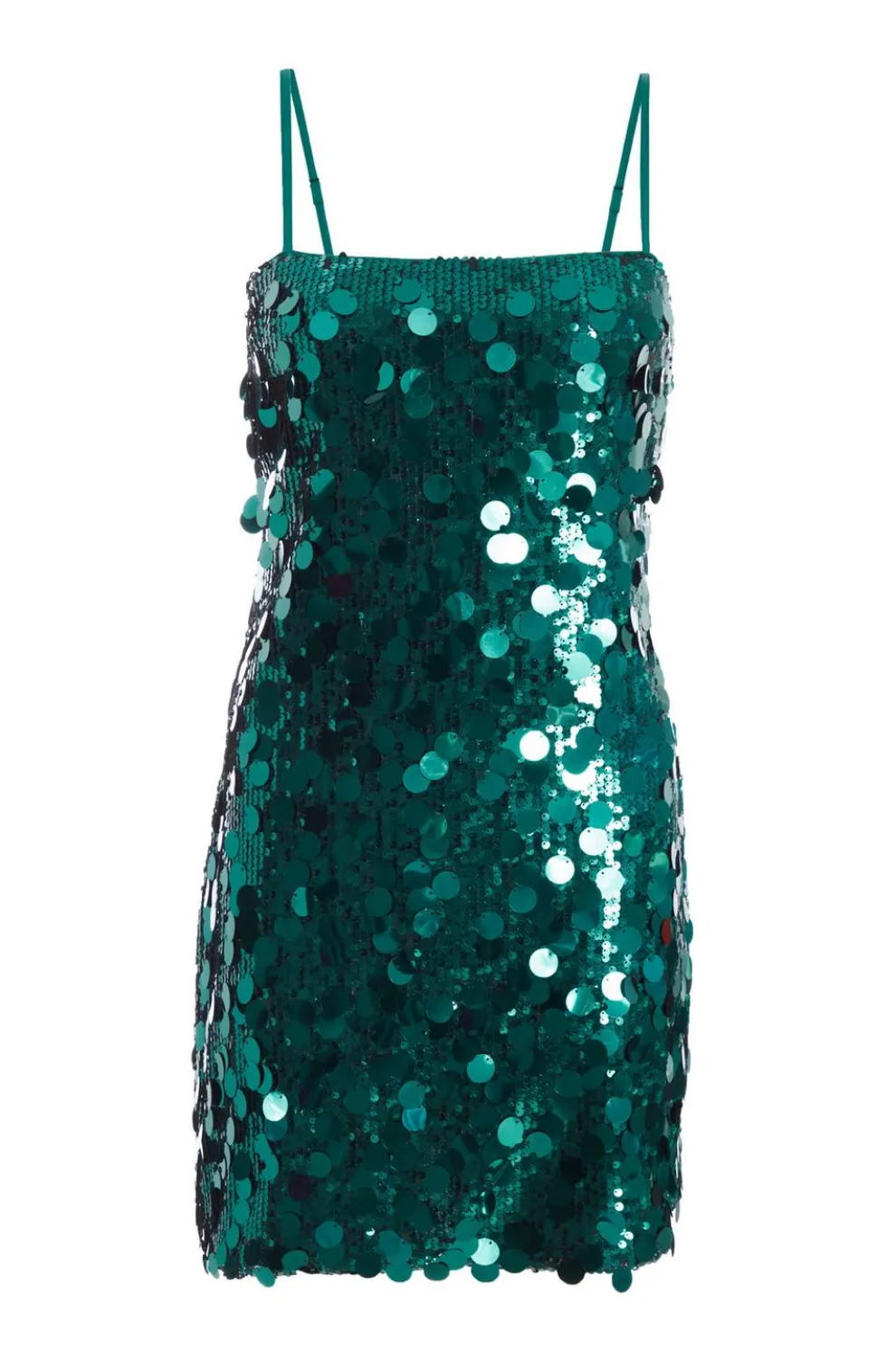 Bottle Green Sequin Bodycon Dress