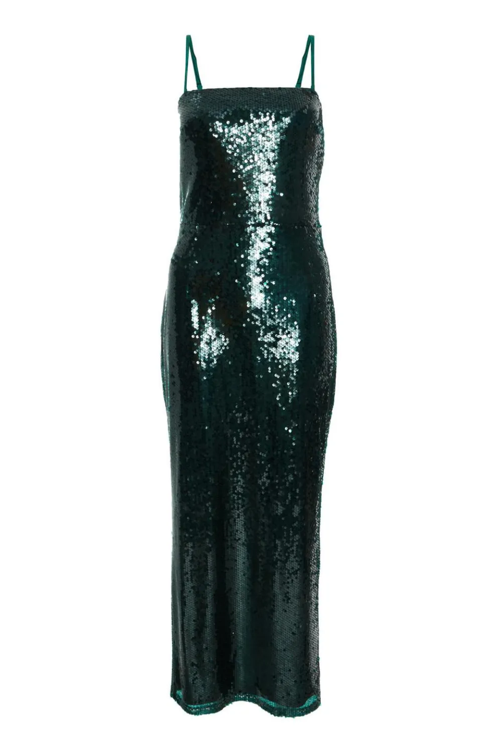 Bottle Green Sequin Midaxi Dress