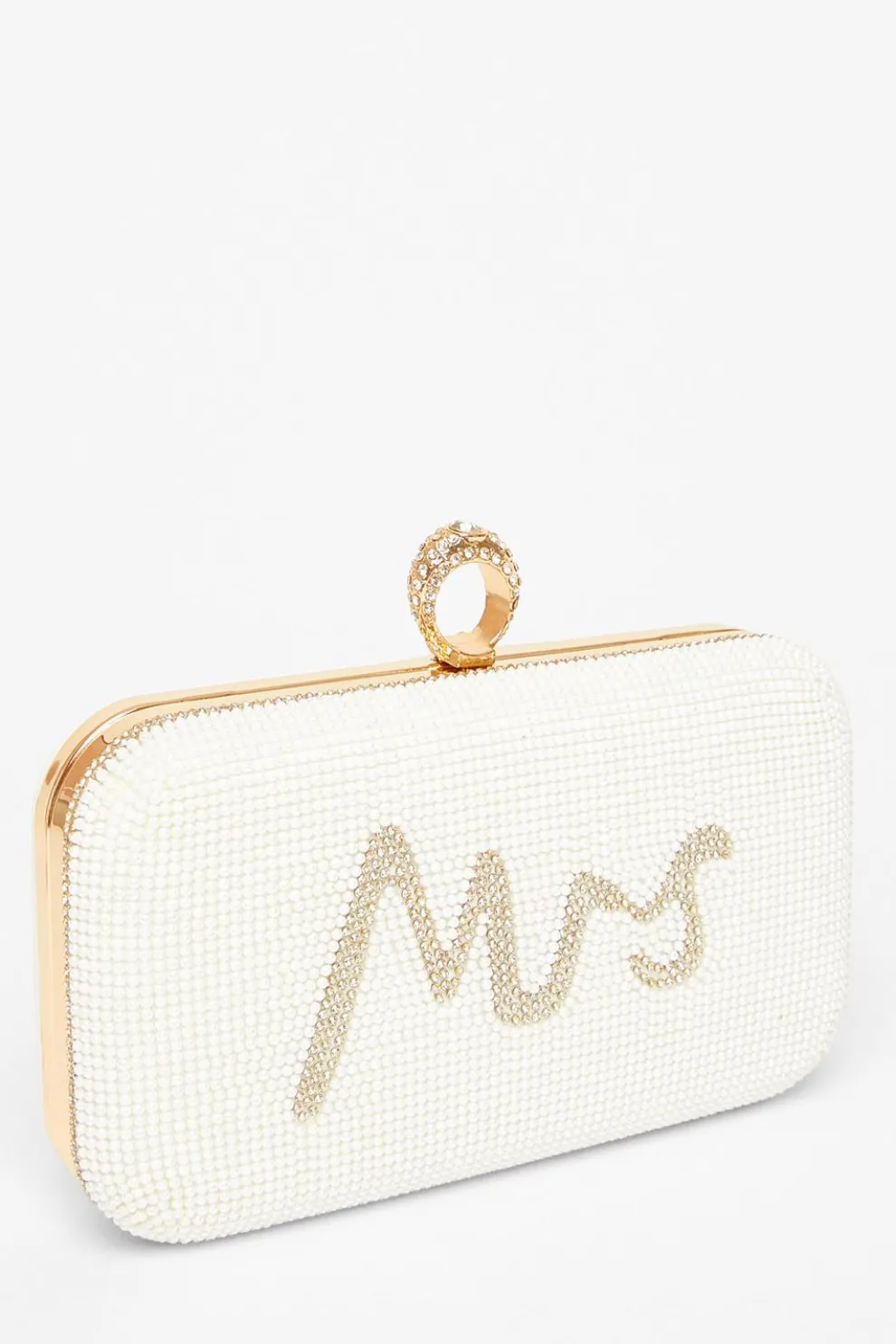 Bridal Gold Pearl Box Bag