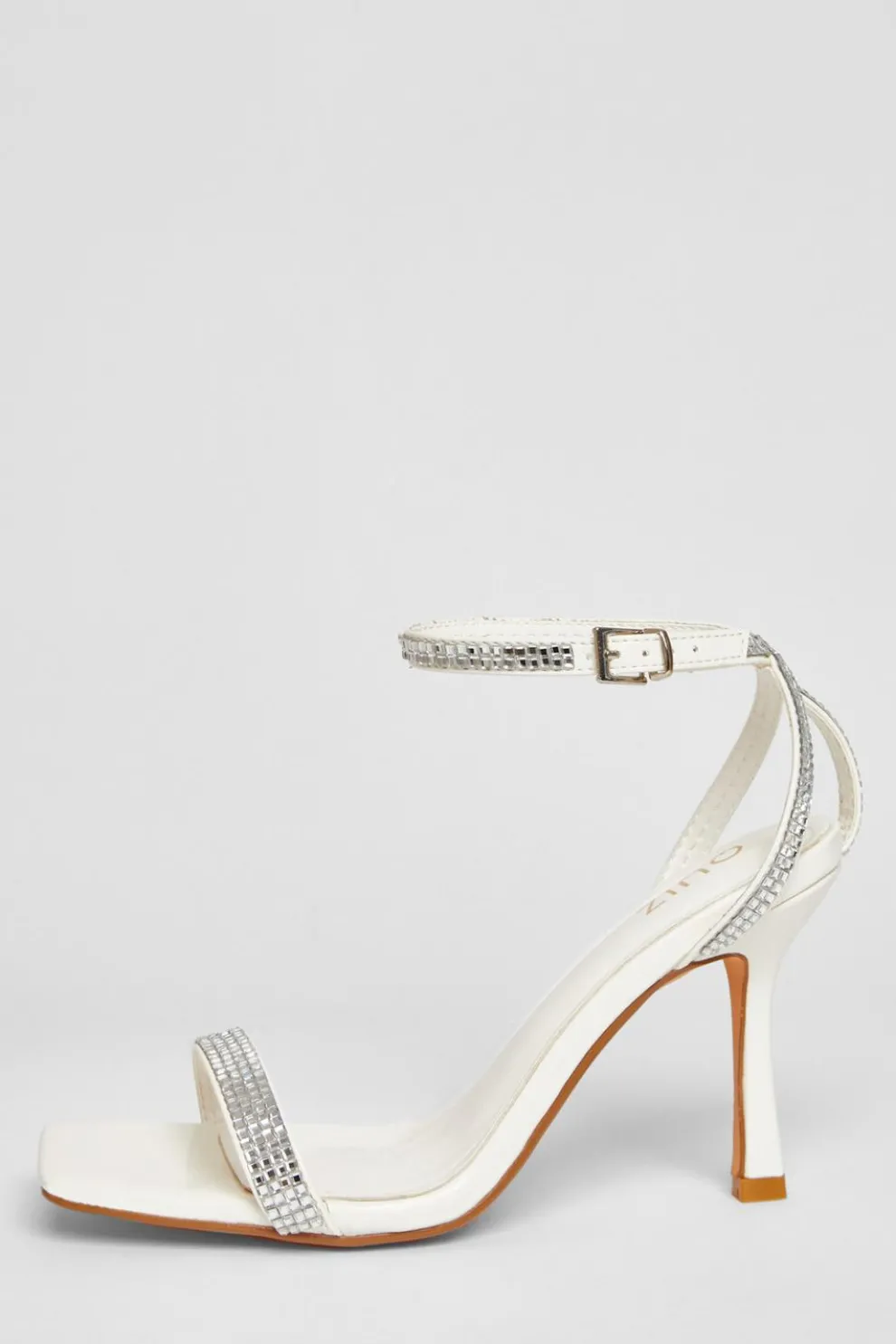 Bridal White Diamante Heels