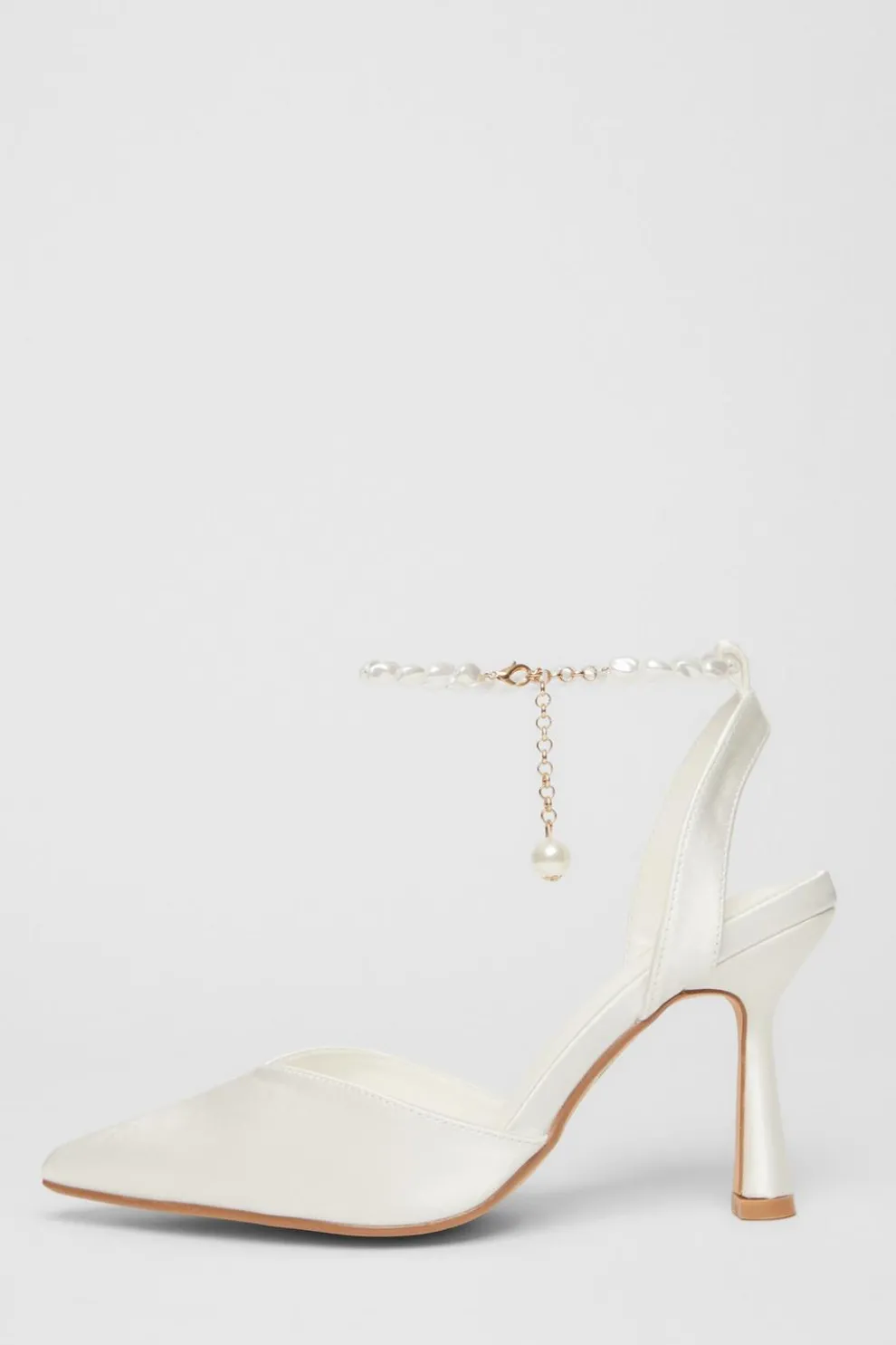 Bridal White Satin Court Heels