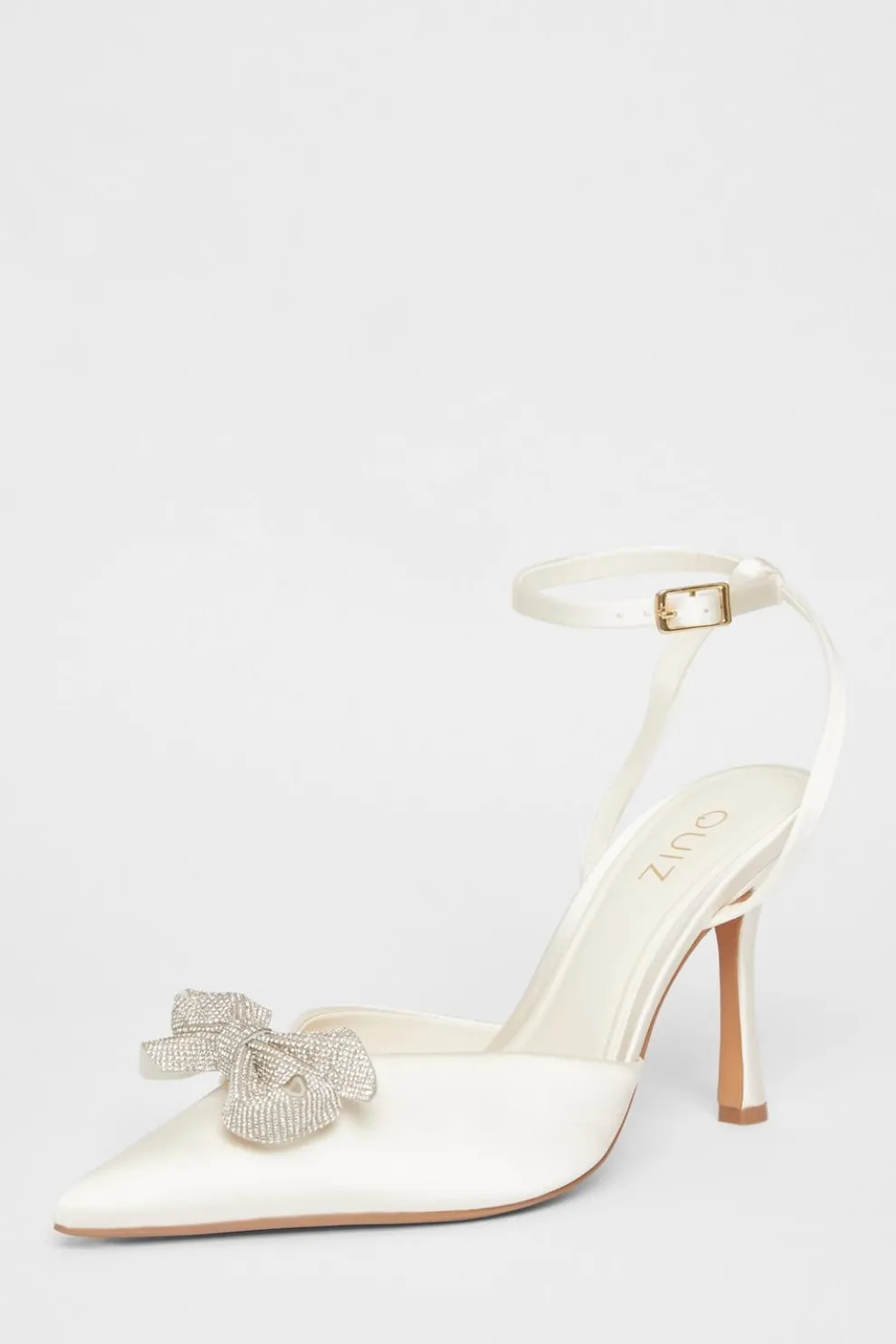 Bridal White Satin Court Heels