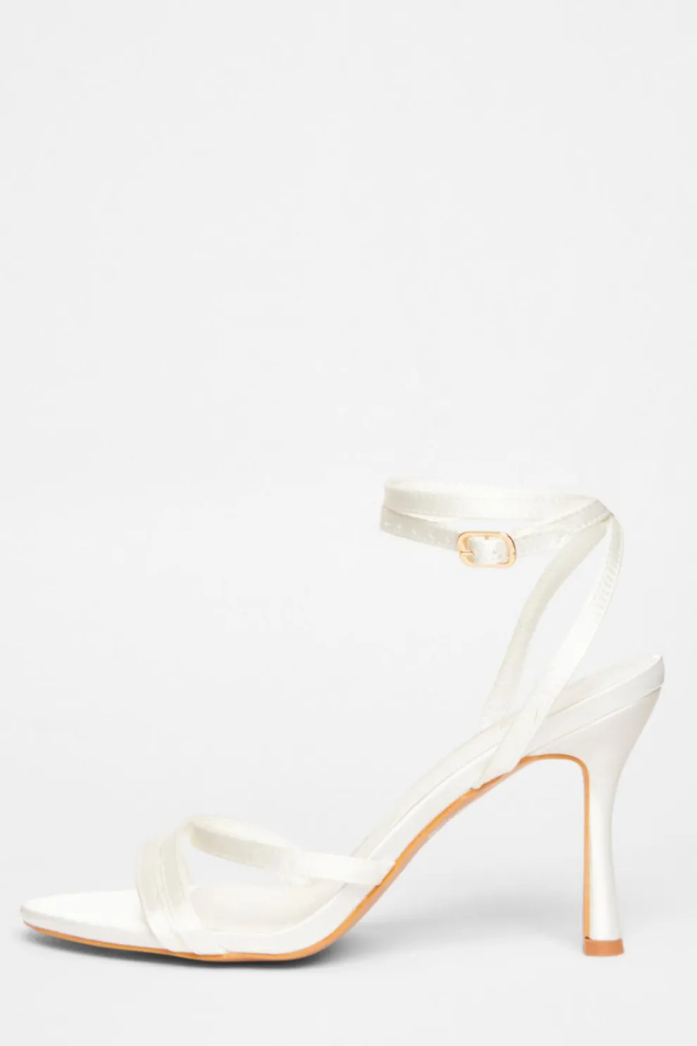 Bridal White Strappy Heels