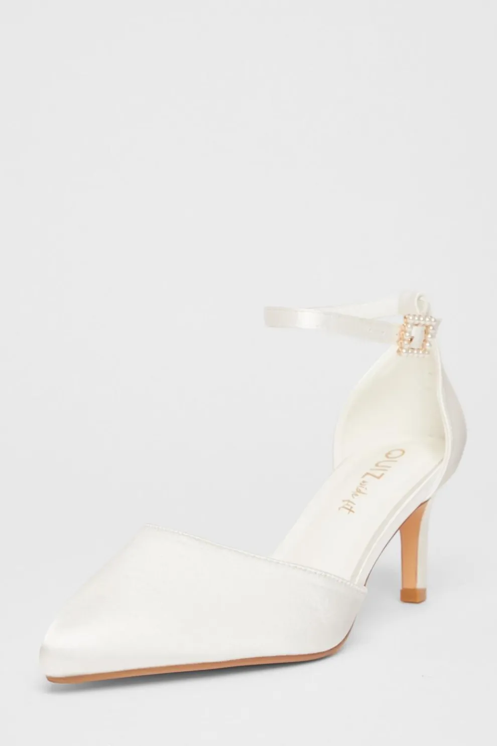 Bridal Wide Fit White Court Heels