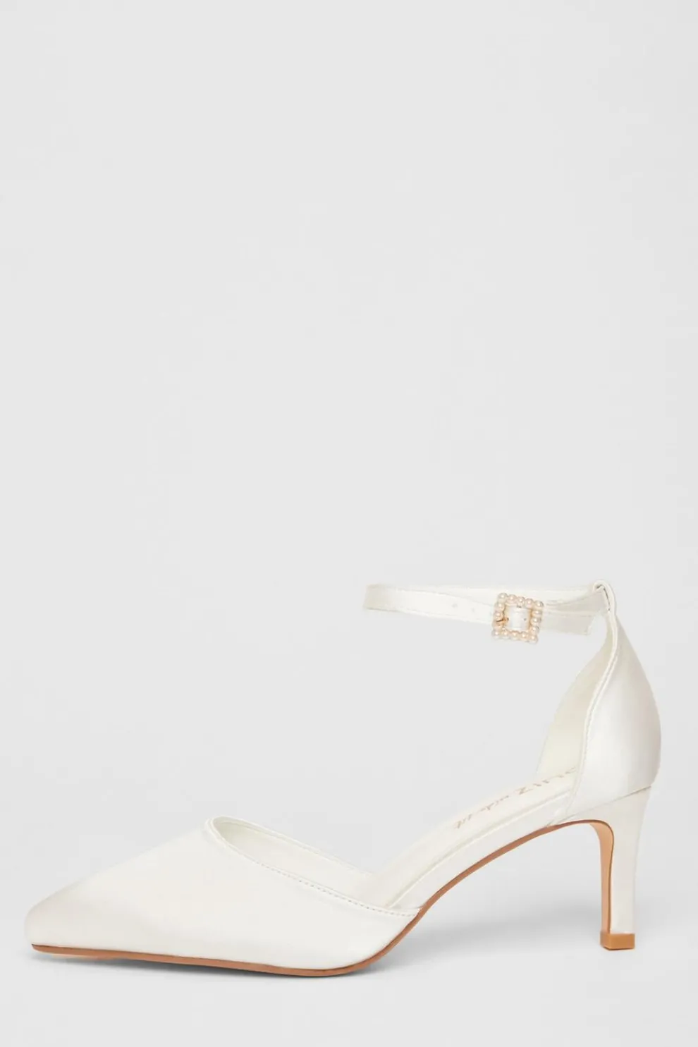 Bridal Wide Fit White Court Heels