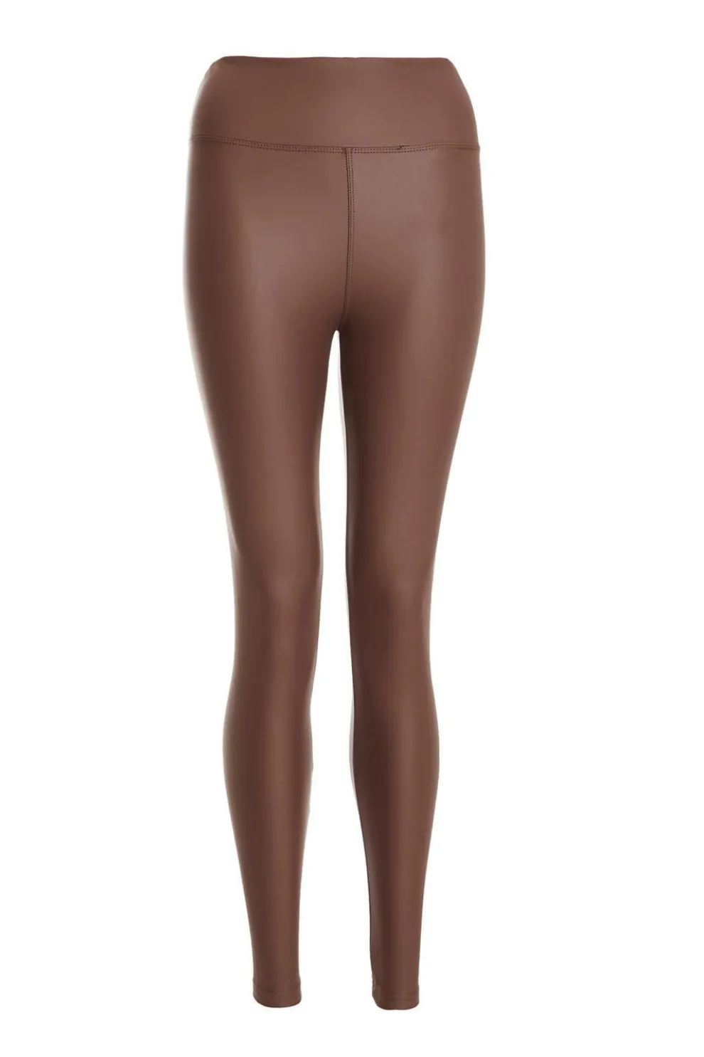 Brown Faux Leather Leggings