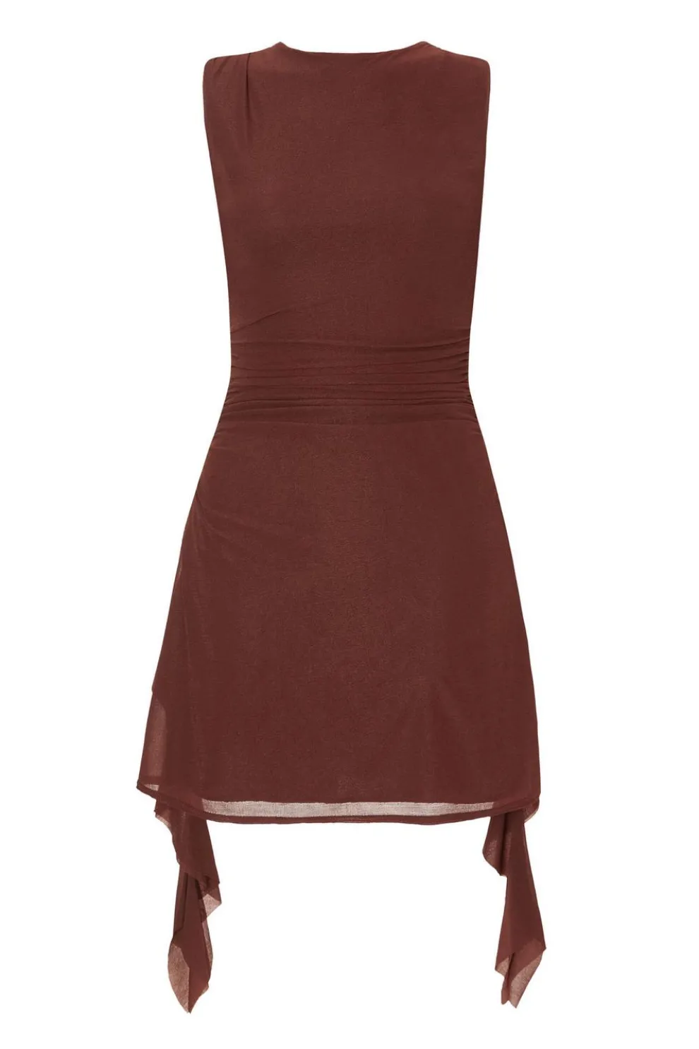 Brown Frill Mini Dress