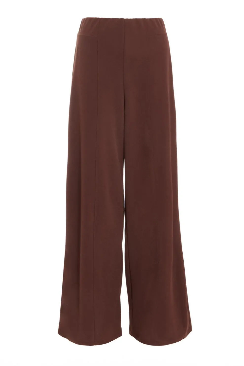 Brown High Waist Wide Leg Trousers