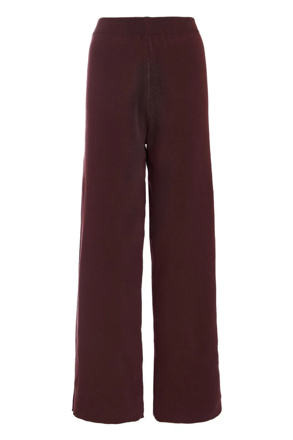 Brown Knit Wide Leg Trousers