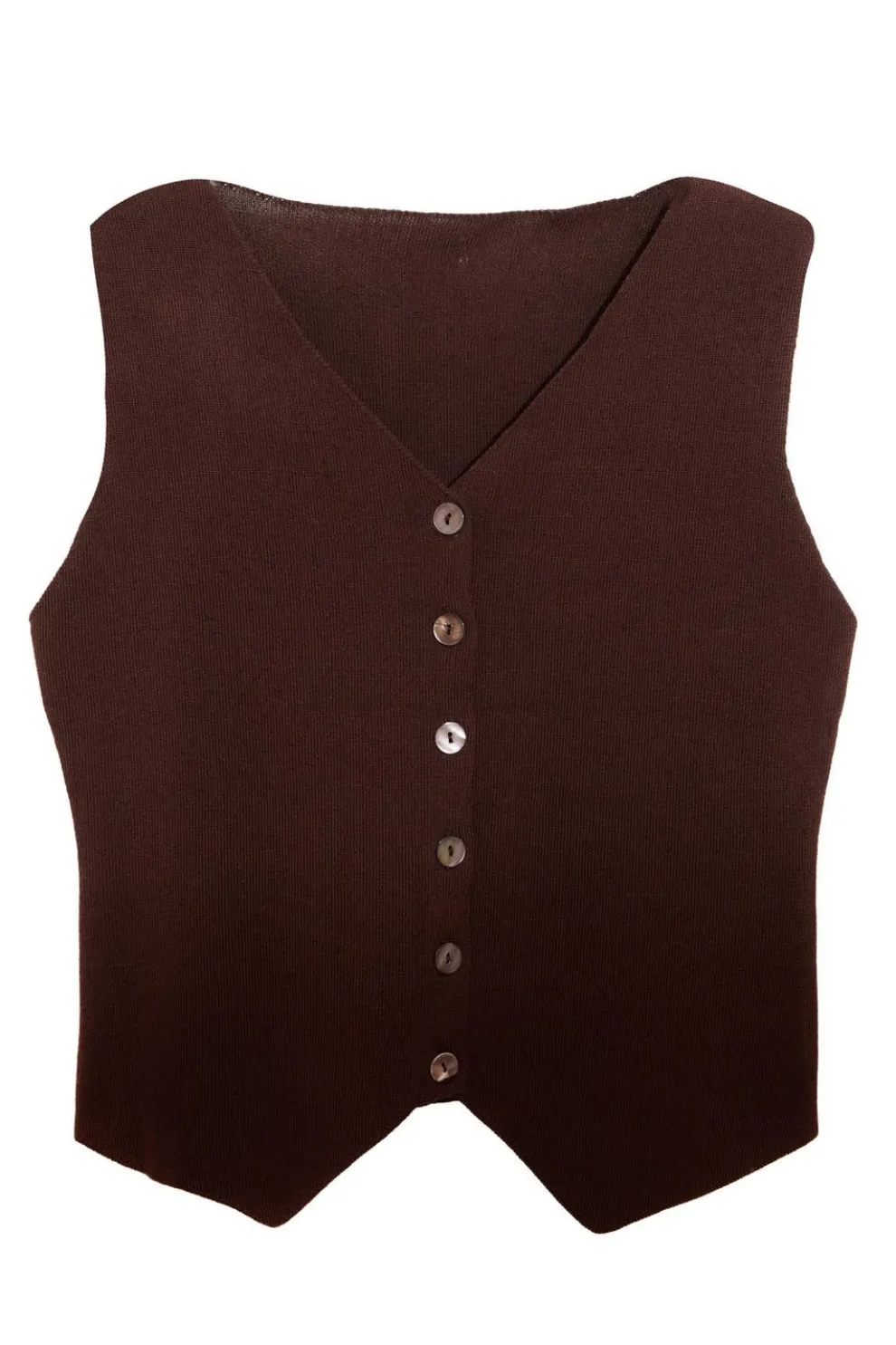 Brown Knitted Waistcoat