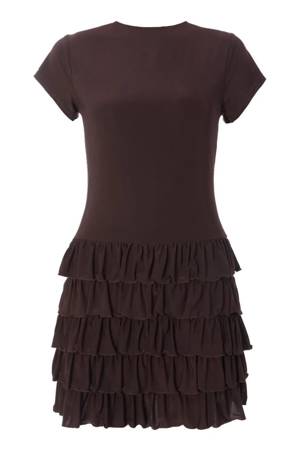 Brown Ruffle Skort Playsuit