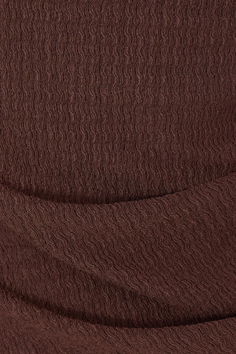 Brown Textured Bandeau Top