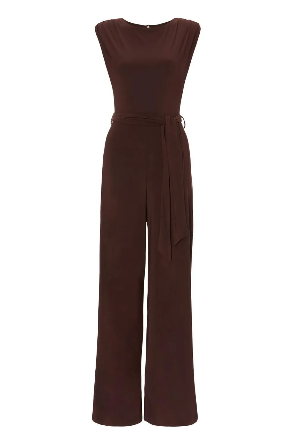Brown Tie Waist Jumpsuit