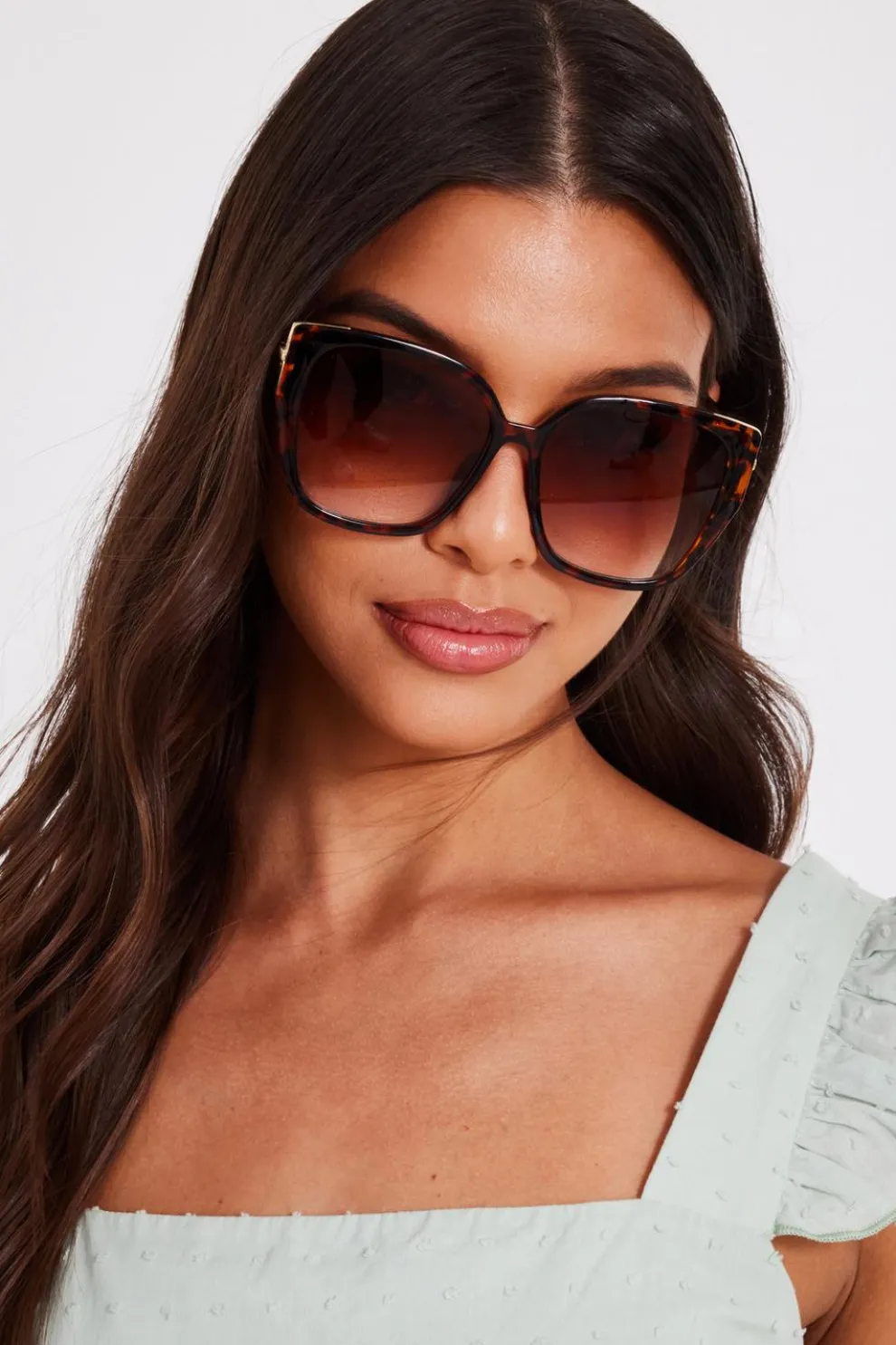 Brown Tortoiseshell Cat Eye Sunglasses
