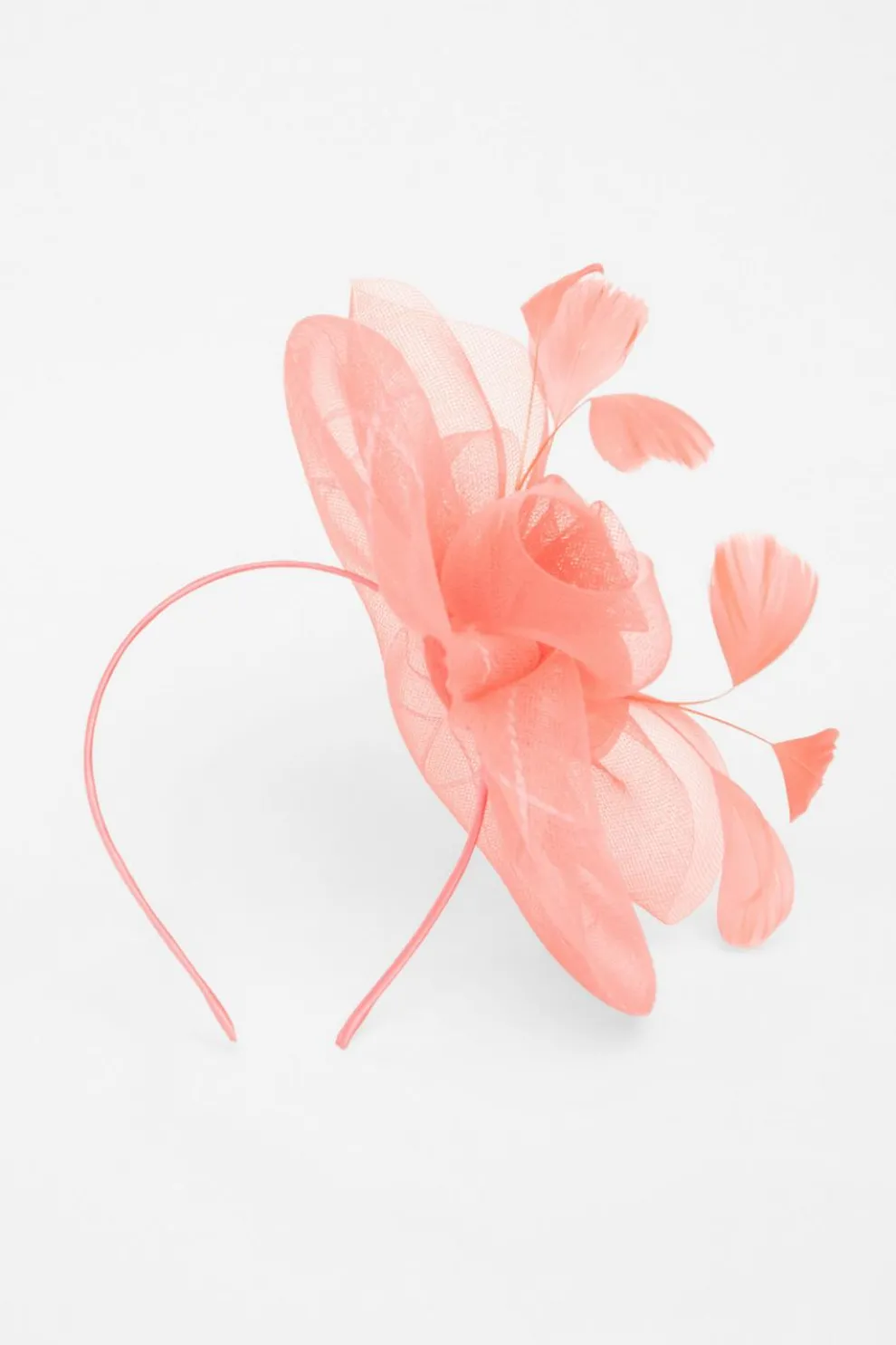 Coral Spiral Headband Fascinator